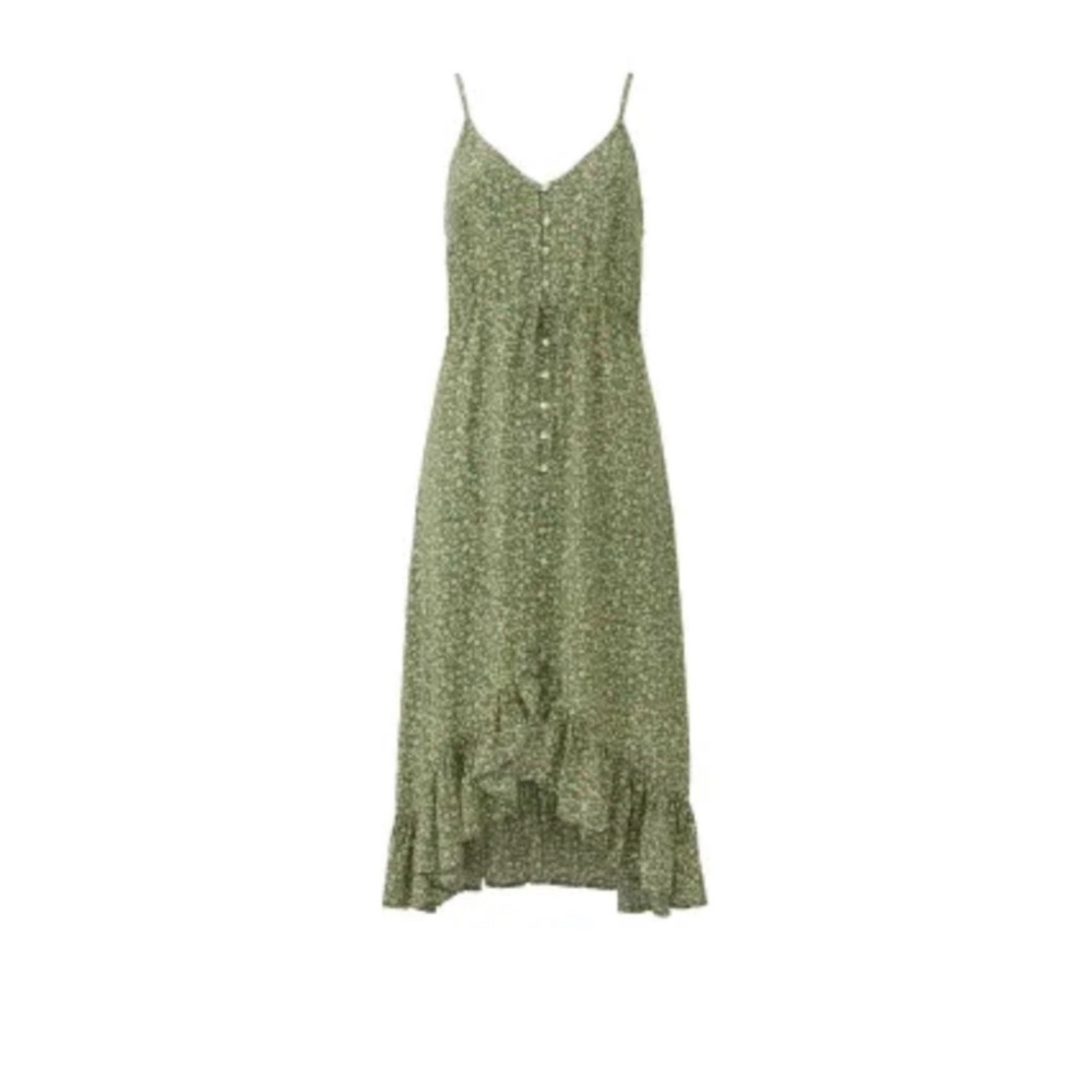 Rails Sage Green Button-Down Dress